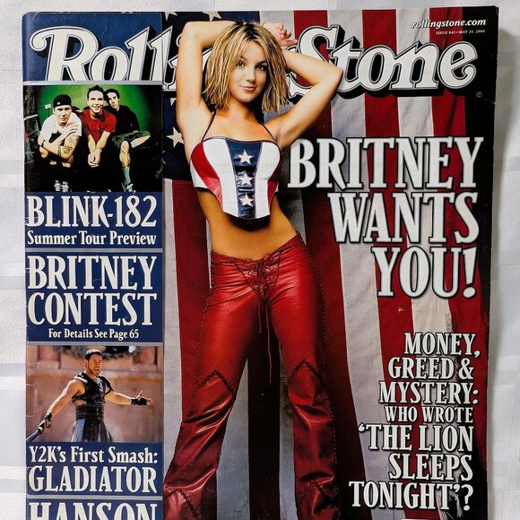BRITNEY SPEARS ROLLING STONE MAGAZINE YEAR 2000 ORIGINAL BACK ISSUE # 841 MUSIC - Picture 1 of 11